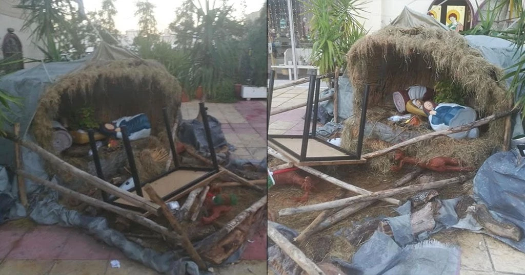 Άγνωστοι βανδάλισαν τη φάτνη στον Ιερό Ναό της Αγίας Μαρίνας Ηλιούπολης